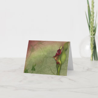 Jaguarwoman's "Red Calla Lily Portrait #4" Card