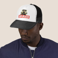 Jah Bless - Haile Selassie - Rasta Trucker Cap