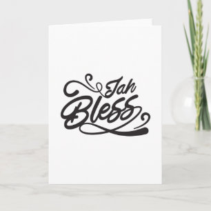 Jah bless lettering card