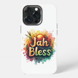 Jah Bless Reggae Art Watercolor Rasta Vibes iPhone 13 Pro Case