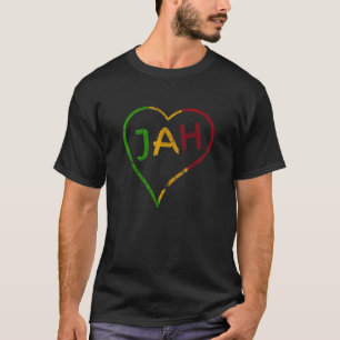 Jah Heart Rastafari Retro Vintage Gift T-Shirt