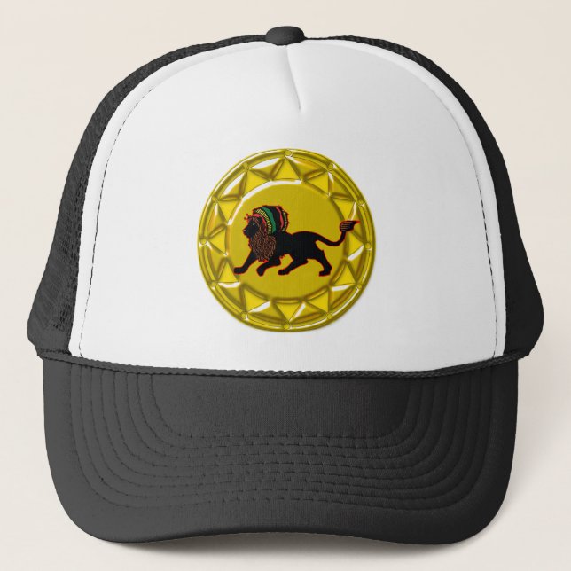 jah king jamaica trucker hat (Front)