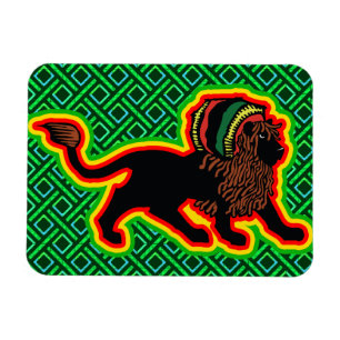 Jah King Rasta Lion Magnet
