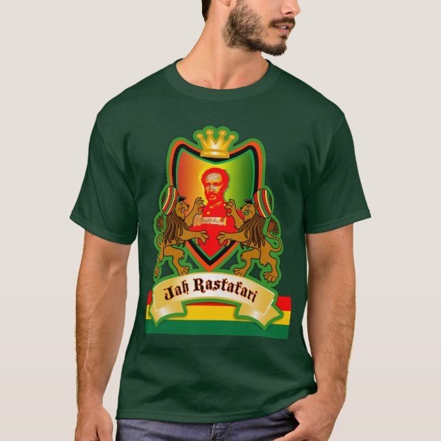 Jah King Rastafari Crest T-Shirt (Front)