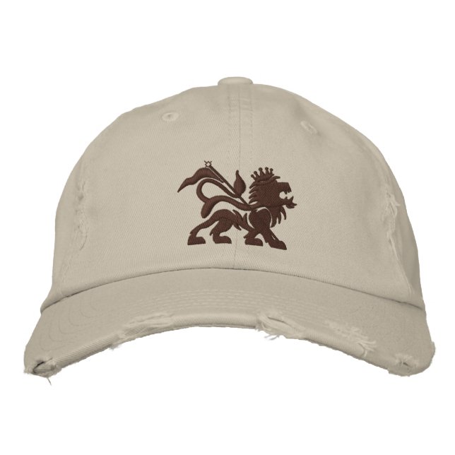 jah lion emboidered tuff hat (Front)