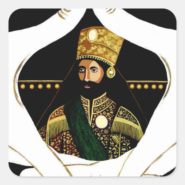 Jah Rastafara Haile Sleassie Blessed Love Sticker  (Front)