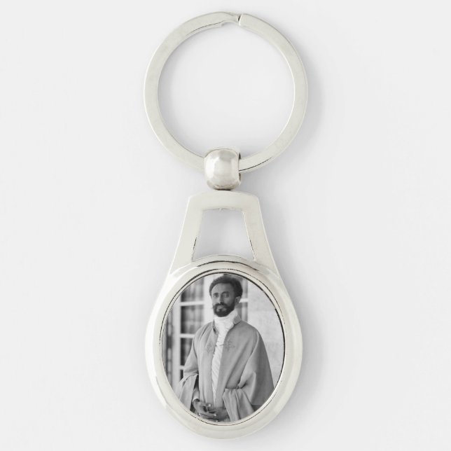 Jah Rastafari Haile Selassie I HIM Key Ring (Front)
