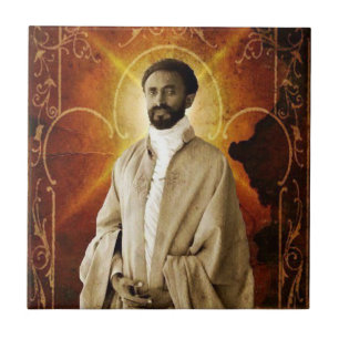 Jah Rastafari Haile Selassie Rasta Livity Roots Ceramic Tile