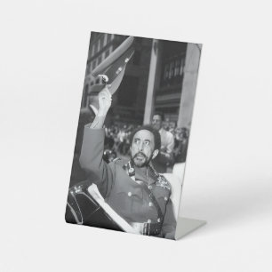 Jah Rastafari Haile Selassie Rasta Livity Roots Pedestal Sign