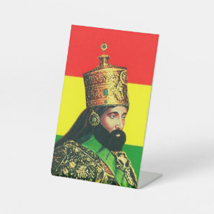 Jah Rastafari Haile Selassie Rasta Livity Roots Pedestal Sign
