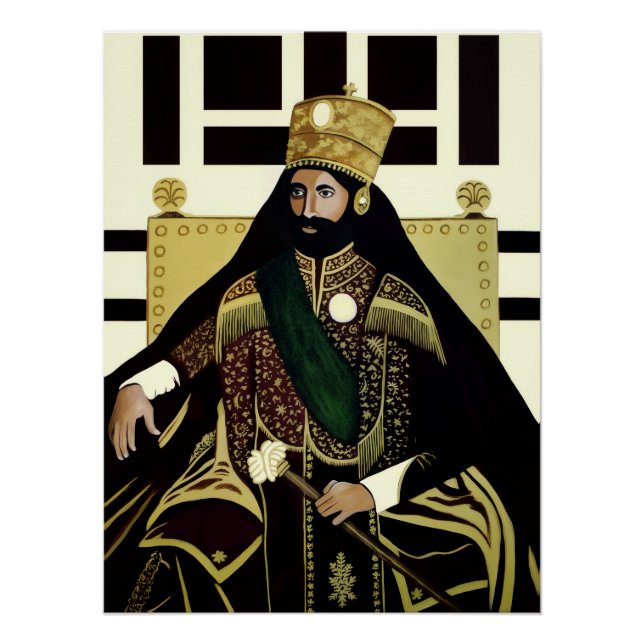 Jah Rastafari Haile Selassie Rasta Livity Roots Poster (Front)