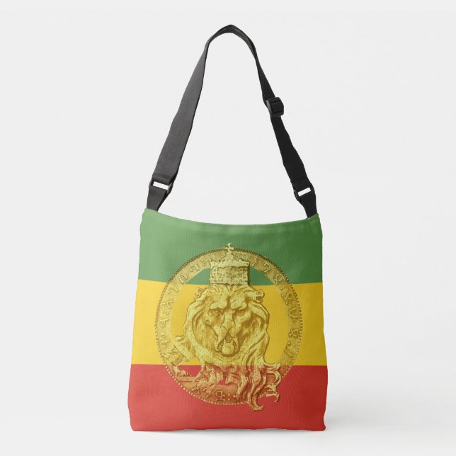 Jah Rastafari Lion of Judah Cross Body Bag (Front)