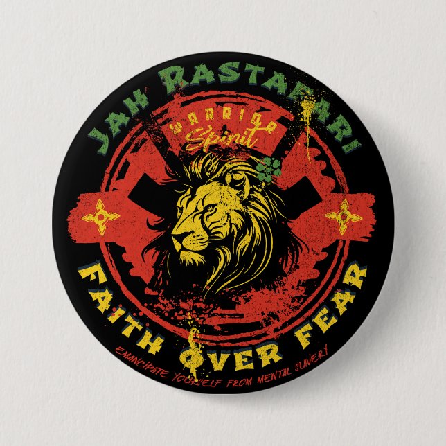 Jah Rastafari pin (Front)