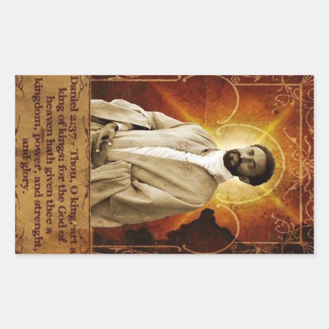 Jah Rastafari Rasta Livity INI One Love Roots Rectangular Sticker (Front)