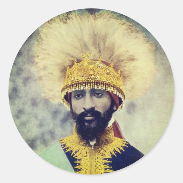 Jah Rastafari Rasta Livity INI Roots Classic Round Sticker (Front)