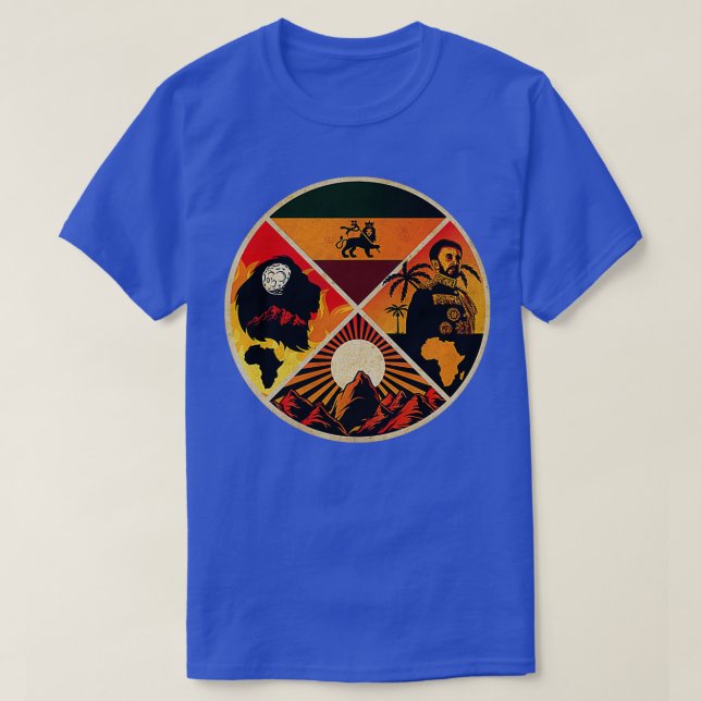 Jah Rastafari Zion Land T-Shirt (Design Front)