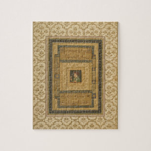 Jahangir holding a picture of the Madonna, inscrib Jigsaw Puzzle