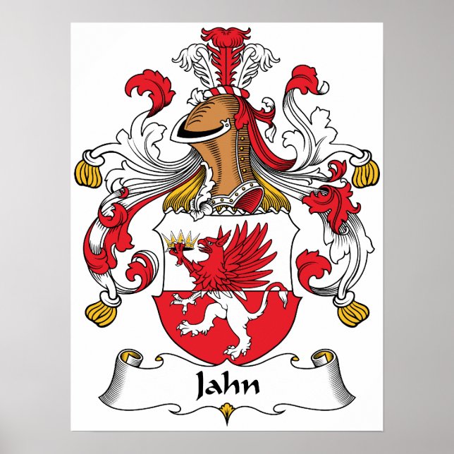 Jahn Family Crest Poster (Front)