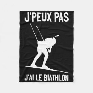 J'ai Biathlon Winter Sports Cross-country Skiing Fleece Blanket