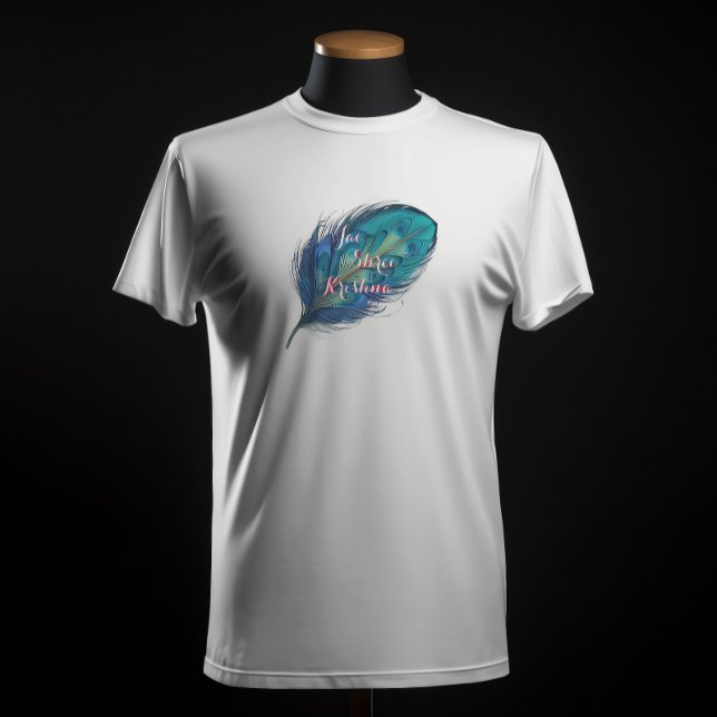 Jai Shree Krishnas Peacock Feather T-Shirt (Creator Uploaded)