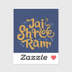 Jai Shree Ram Custom-Cut Vinyl Sticker - Personali