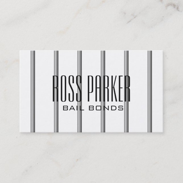 Jail Bail Bonds Company Business Card (Front)