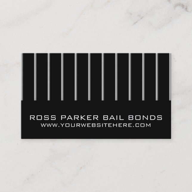 Jail Bail Bonds Company Business Card (Front)