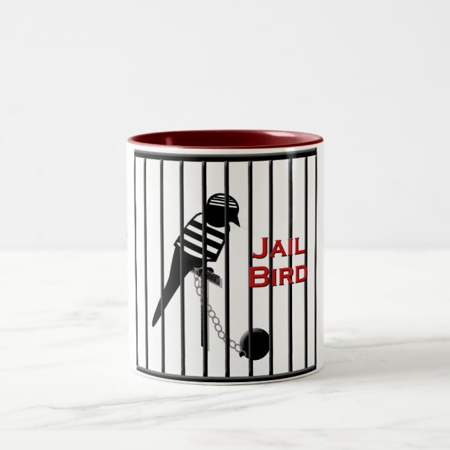 Jail Bird Two-Tone Coffee Mug (Center)