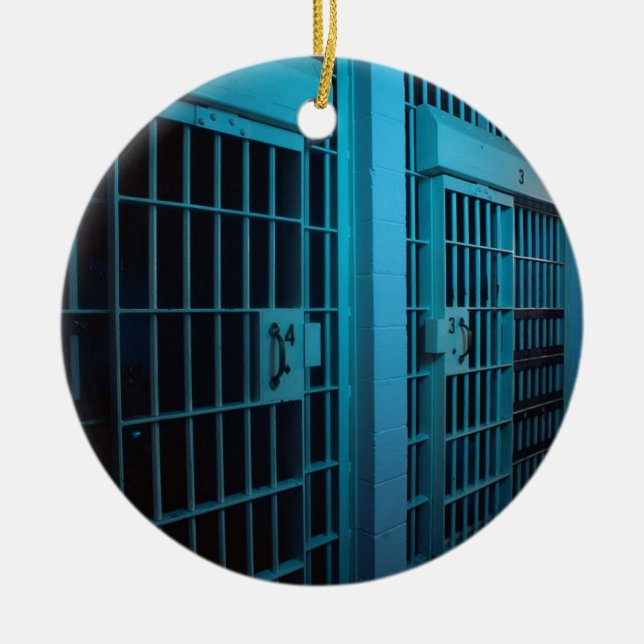 JAIL CELL CERAMIC TREE DECORATION (Front)