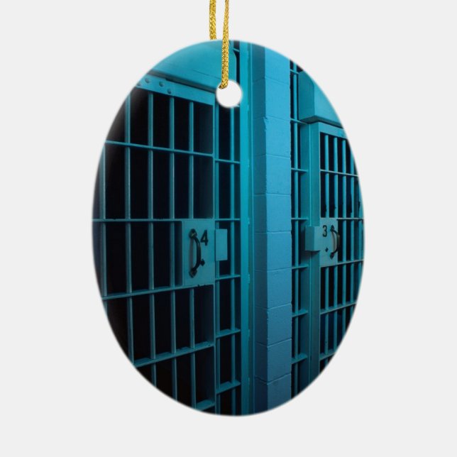 JAIL CELL CERAMIC TREE DECORATION (Back)