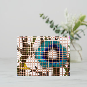 Jail gingham foil invitation postcard