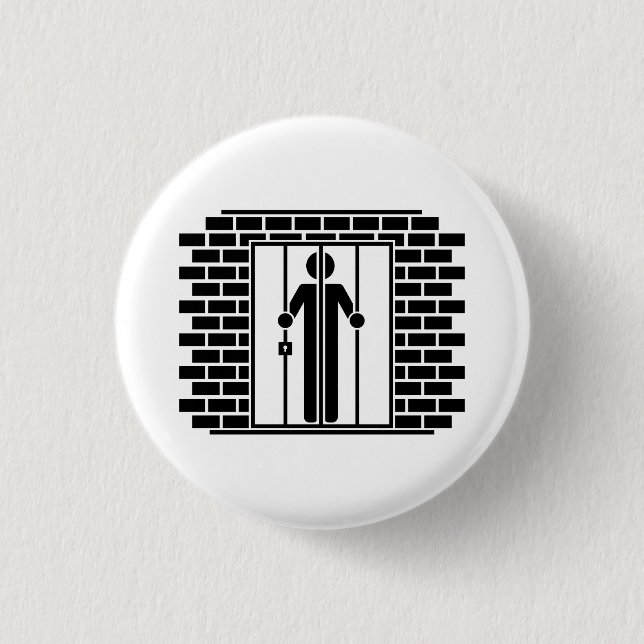 'Jail Time I' Pictogram Button (Front)