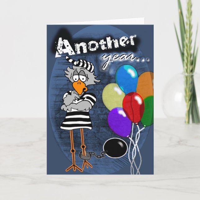 Jailbird Birthday Card (Front)