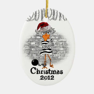 Jailbird Christmas ornament