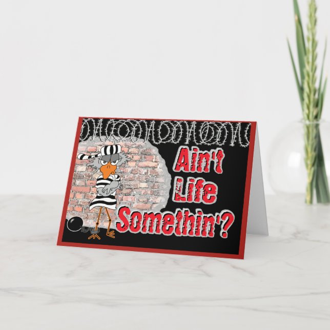 Jailbird greeting card (Front)