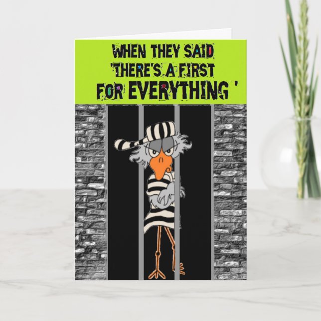Jailbird Greeting Card (Front)