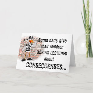 Jailbird greeting card: Father's Day Card