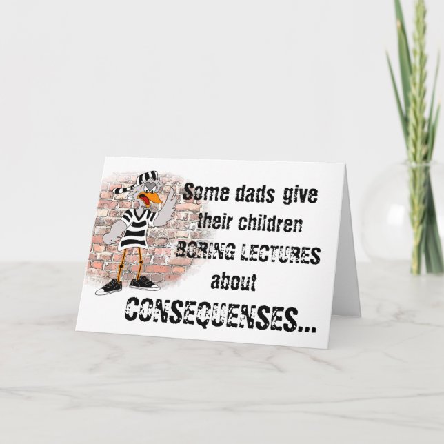 Jailbird greeting card: Father's Day Card (Front)