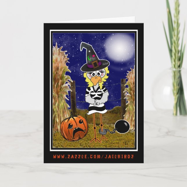 Jailbird Halloween Card (Front)