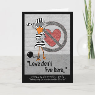 Jailbird Valentine Holiday Card