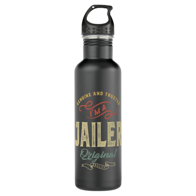 Jailer Job Title Men Women Gift 710 Ml Water Bottle (Front)