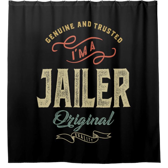 Jailer Job Title Men Women Gift Shower Curtain (Front)