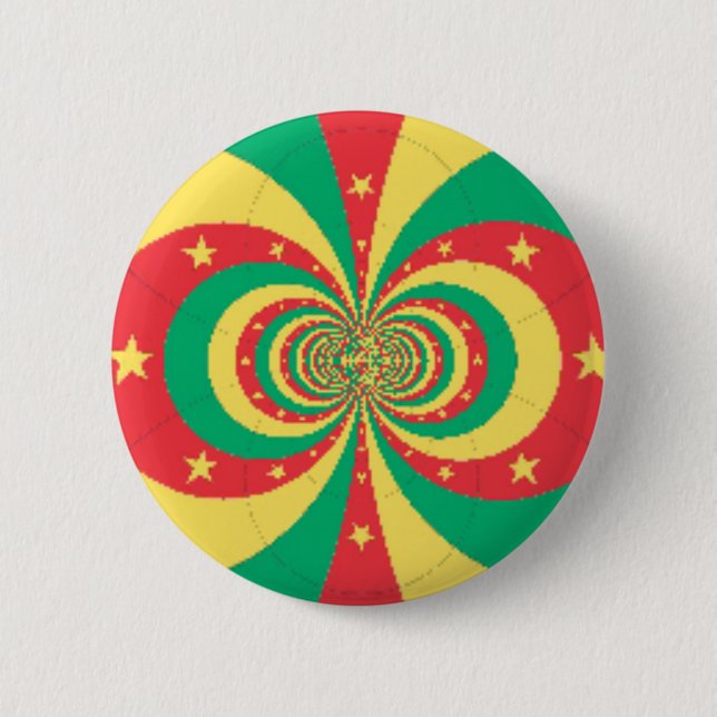 J'aime Cameroon 6 Cm Round Badge (Front)