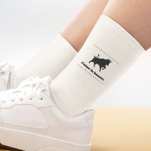 J'aime la Hausse. The Stock Market Bull Socks