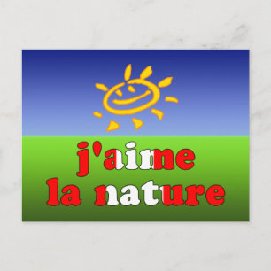 J'aime La Nature I Love Nature in Canadian Postcard