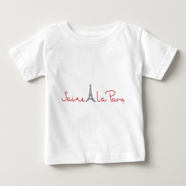 J'aime La Paris (I love Paris) Baby T-Shirt (Front)