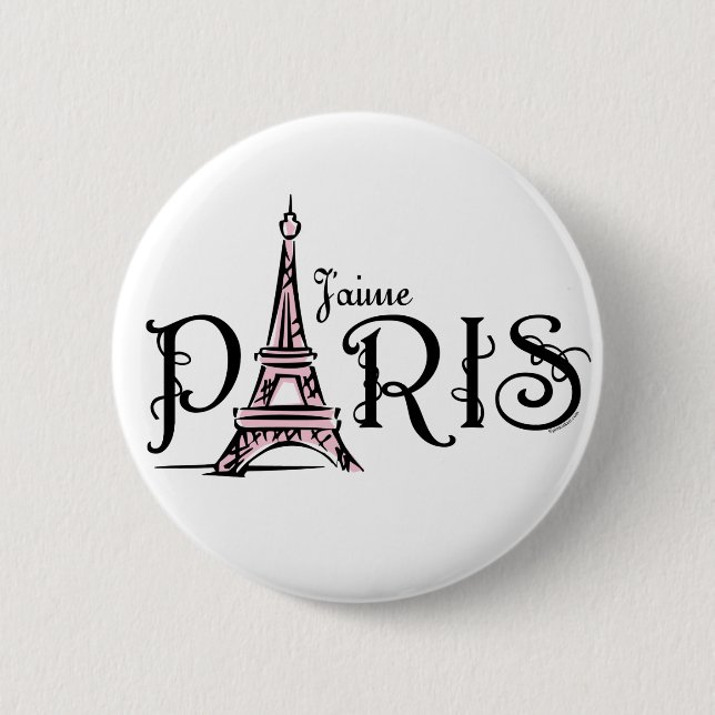 J'aime Paris Button (Front)
