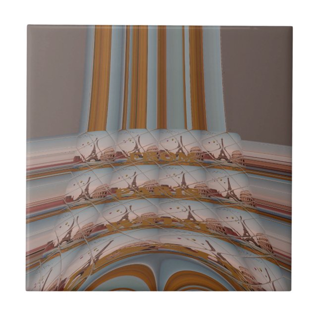 J'aime Paris ( I Love Paris ) Ceramic Tile (Front)