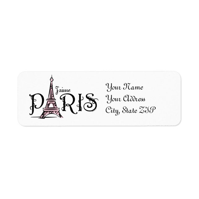 J'aime Paris Label Return Address Label (Front)