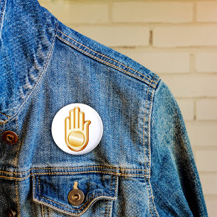 Jain Symbol 6 Cm Round Badge